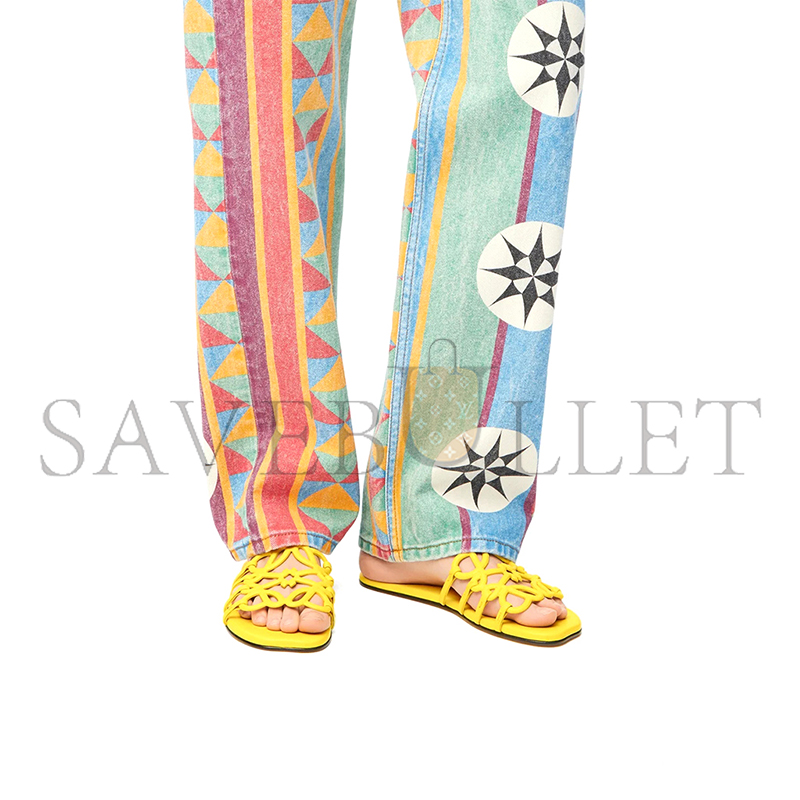 L0ew* petal anagram slide in soft calfskin llsp465x08-8100